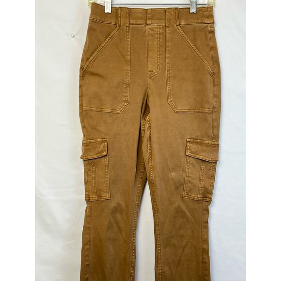 Spanx Women's Size Medium Brown Stretch Twill Straight Leg Pants - Picture 4 of 9